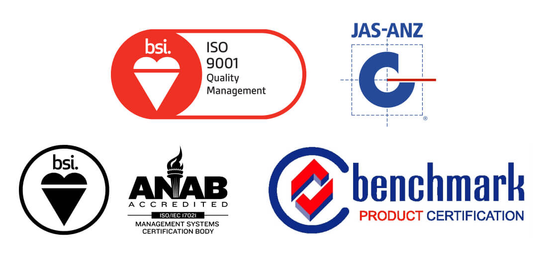 Polymer Link has been awarded ISO 9001 certification and accreditation from ANAB, JAS-ANZ, as well as Benchmark Product Certification from BSI