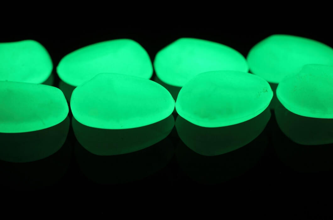 Polymer Link's Night Glow Effect Masterbatch can be used to manufacture polymer creations that emit a magical glow like a luminous stone when the lights are out