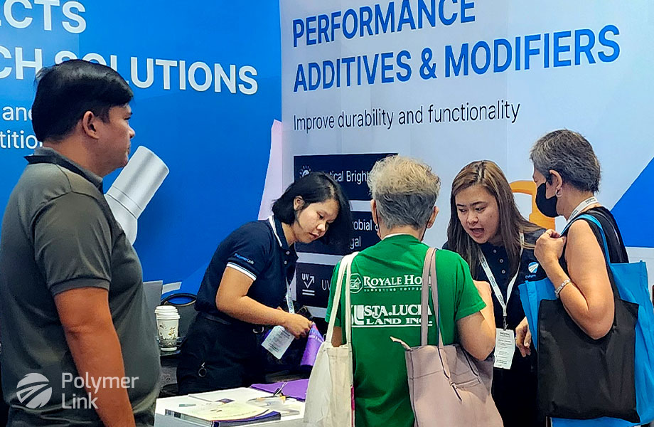 Polymer Link’s team engages visitors to create partnerships during ProPak Philippines 2024