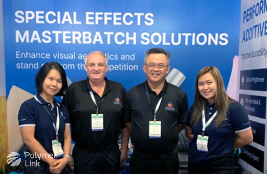 Polymer Link team with Director of PLCA Brett Staples and Senior Business Development Manager, Lee Deek Sern